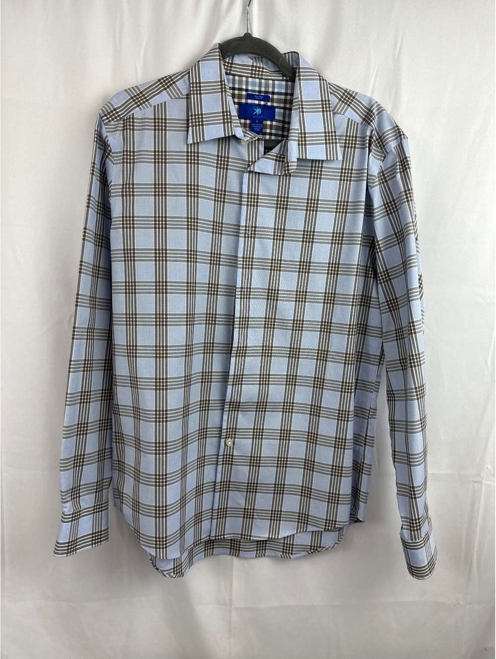 Egara Men's Non-Iron Slim Fit Long Sleeve Dress Shirt Large